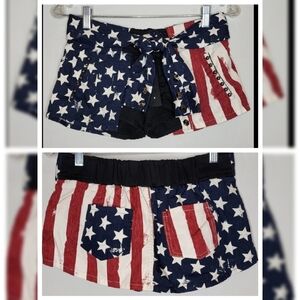 NWT Maison Gilfy stars and stripes skorts, shorts. Size M.